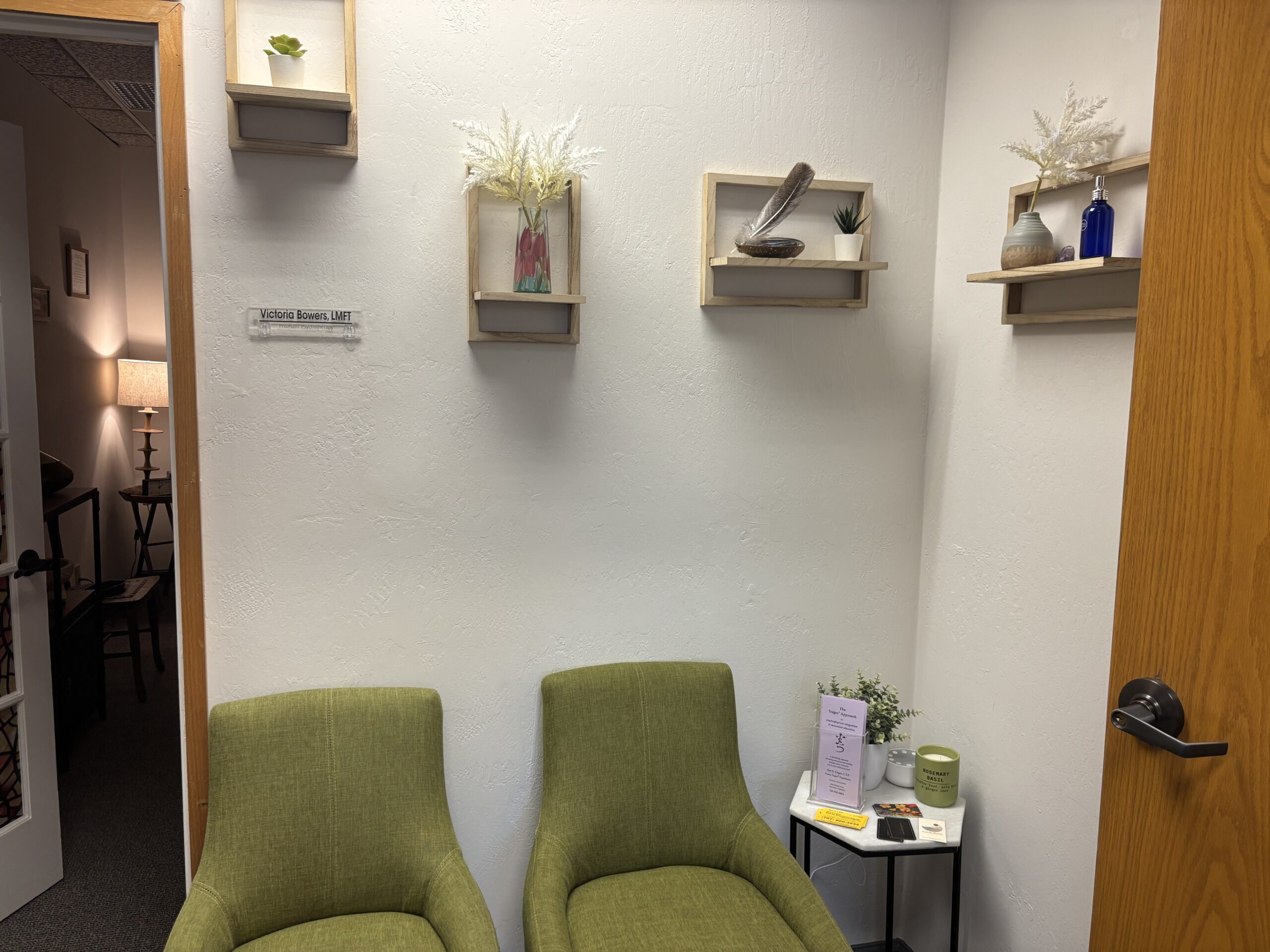 Comfortable seating in the waiting area